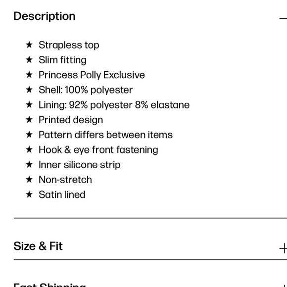 NWT Princess Polly Love All Strapless Crop Top in Multi Size 8 - Picture 4 of 10